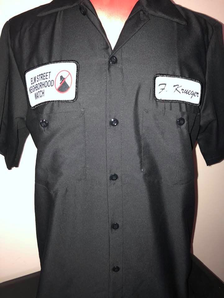 freddy krueger dress shirt Freddie Kruger Elm Street Men's Button Up Work Shirt - Black