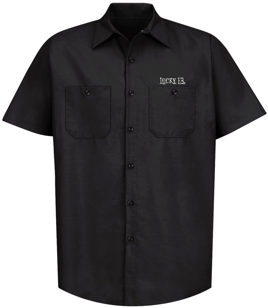 Lucky 13 'Muertos' Men's Button Up Work Shirt - Black – Kulture