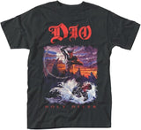 Black t-shirt with 'DIO Holy Diver' graphic design on a white background