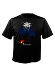 Front of Darkthrone Arctic Thunder black t-shirt featuring album artwork, displayed on a white background.