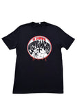 Front of Electric Wizard I Hate Electric Wizard black t-shirt featuring I Hate circular artwork, displayed on a white background.