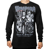 Vampira '1982 Tour' Long Sleeve Men's Graphic T-Shirt - Black