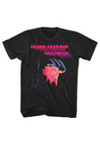 Black Sabbath Paranoid black t-shirt featuring album artwork, displayed on a white background.