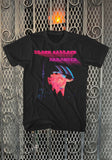 Black Sabbath Paranoid black t-shirt featuring album artwork, displayed on a metal gate background.