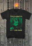 Type-O Negative Dead Again black t-shirt featuring album artwork, displayed on a metal gate background.