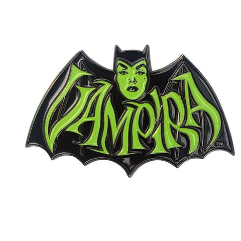Vampira - 'Retro Bat' Green Enemel Pin