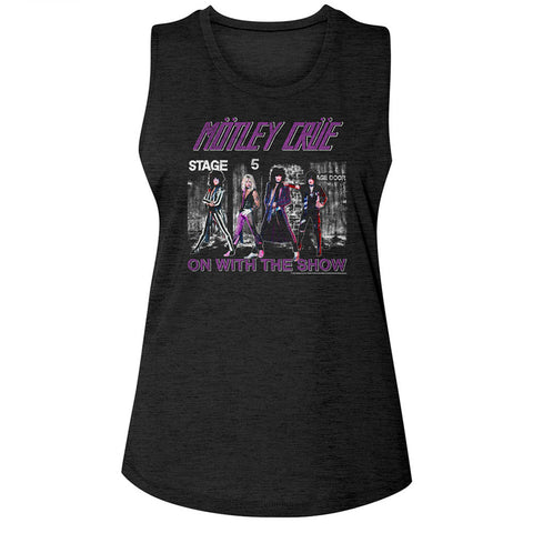 Motley Crue - "On with the show' womens sleeveless tee
