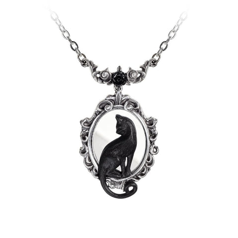 Black Cat/Mirror Necklace